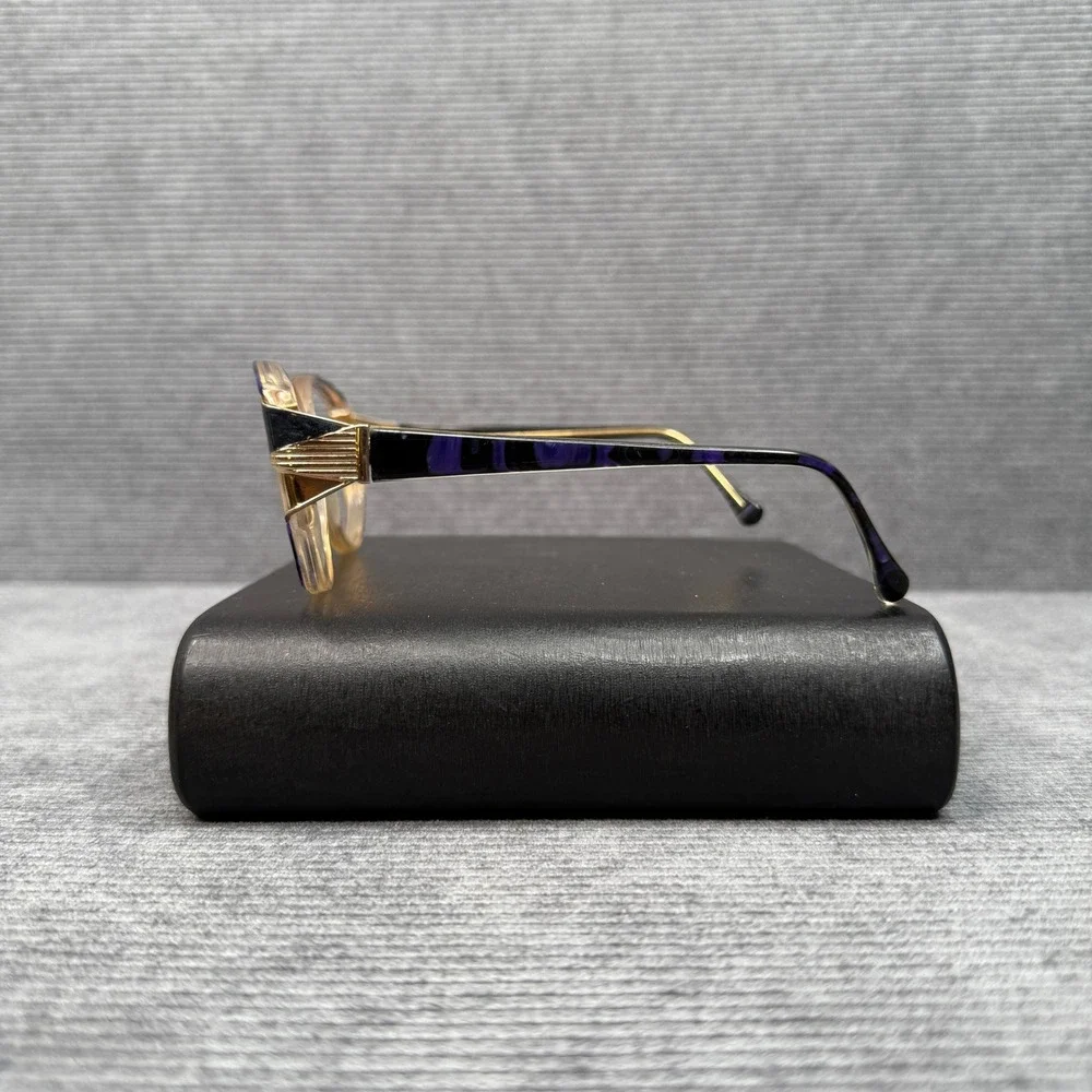Adolfo Liberty Vintage Eyeglasses Frames Purple Marbled Gold Tone A-701 133